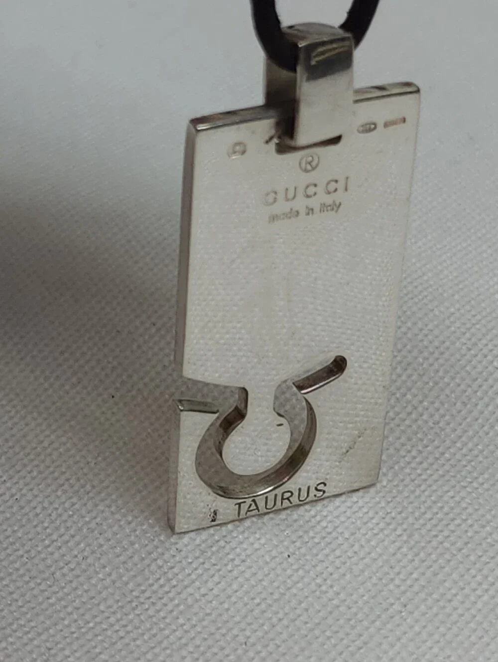 Authentic Gucci 925 Silver Taurus Necklace
